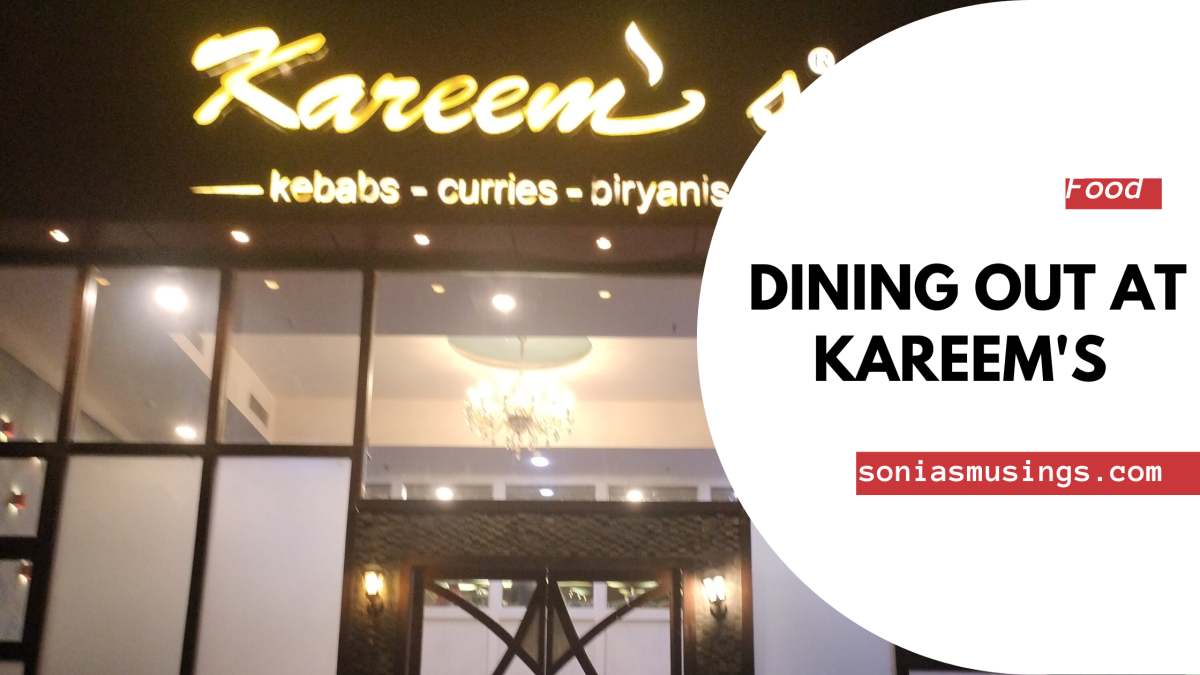 Dining out at Kareem’s with family